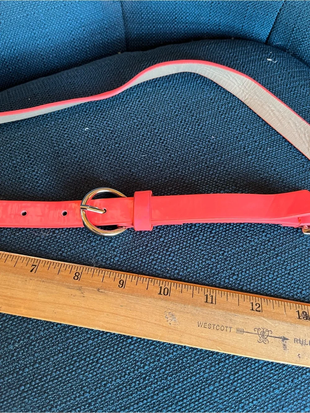 Charlotte Russe Pink and Cream Adjustable Chain-Accent Belt